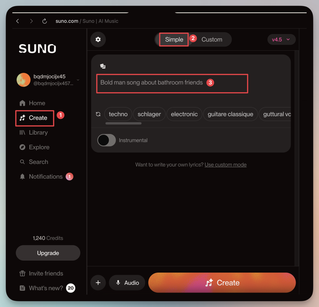 小白 3 分钟学会 AI 写歌，最强 AI 音乐生成工具 Suno 实战教程，附完整教程手册