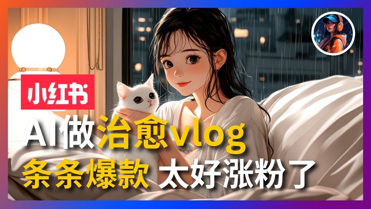【AI变现指南保姆级教程】用AI做治愈动画vlog视频,条条爆款,太好涨粉了!