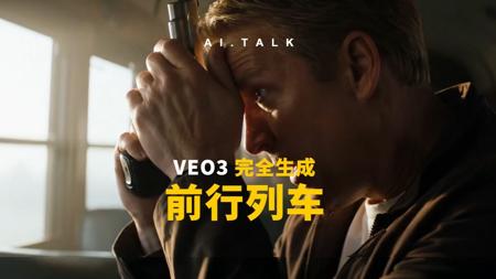 用两小时让veo3生成的西部科幻短片「前行列车」。