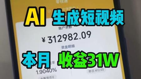AI一键生成爆款短剧，一天做30条 中视频，7天收获15690！！只要找对方法，其实制作视频真的很简单！！