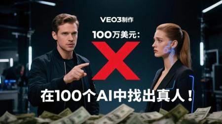 用VEO3模仿野兽先生做了一档AI真人秀...