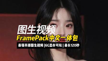 中文版framepack一体包|6G显存跑120秒AI小电影|可灵开源平替