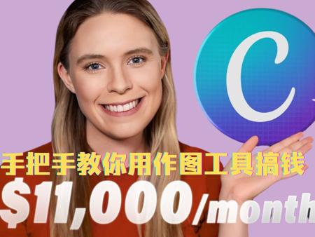 【搞钱实操】副业增收1W元15个用Canva可画赚钱的实操教程 轻松上手