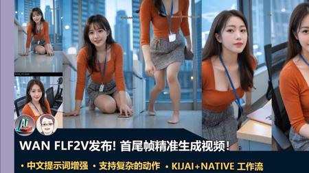 wan2.1 FLF2V震撼发布：首尾帧精准生成视频！ComfyUI K神+官方双实现教程