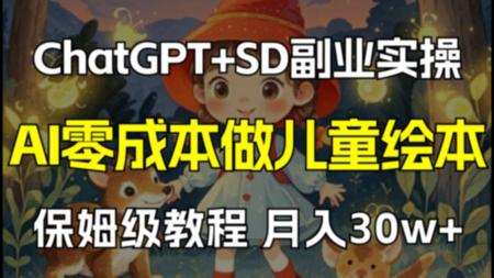 【AI变现】全网最强最详细AI批量制作儿童绘本爆款视频教程，一周暴力起号！AI大佬吐血整理的儿童绘本stablediffusion教程，纯干货小白也能轻松上手！