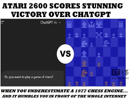 ChatGPT 在国际象棋比赛中被 48 年前的雅达利 2600 游戏机“吊打”
