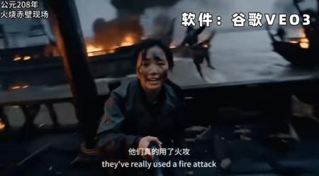用AI把三国赤壁之战做成电影，第一人称视角AI穿越现场直播